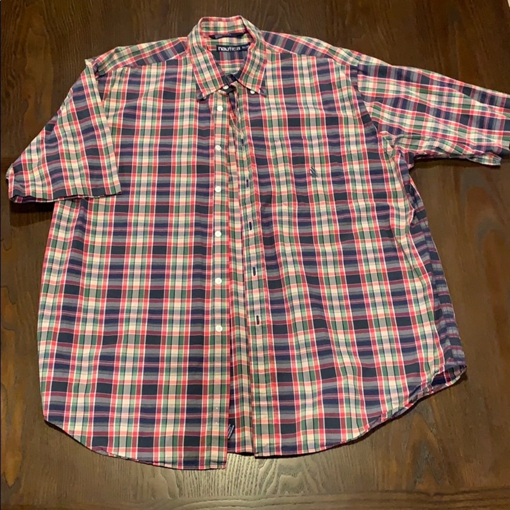 Vintage Nautica Short Sleeve Button down Shirt